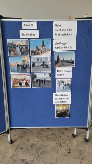 Pinwand über die Prag-Fahrt 2024