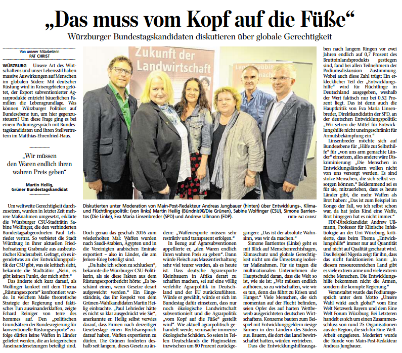 Das muss vom Kopf auf die Füsse