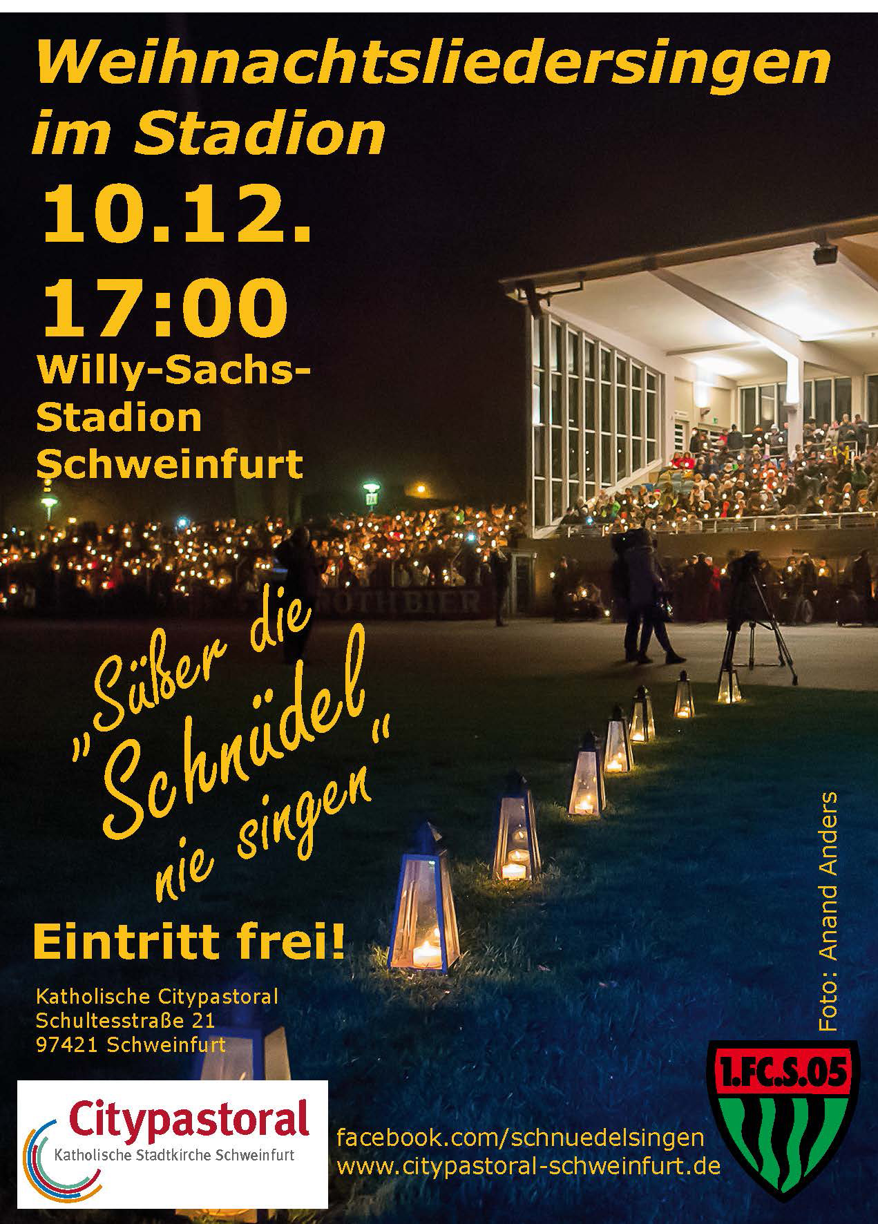 Im Stadion erklingen Weihnachtslieder